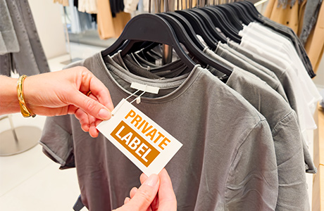 Bekleidungsproduktetikett